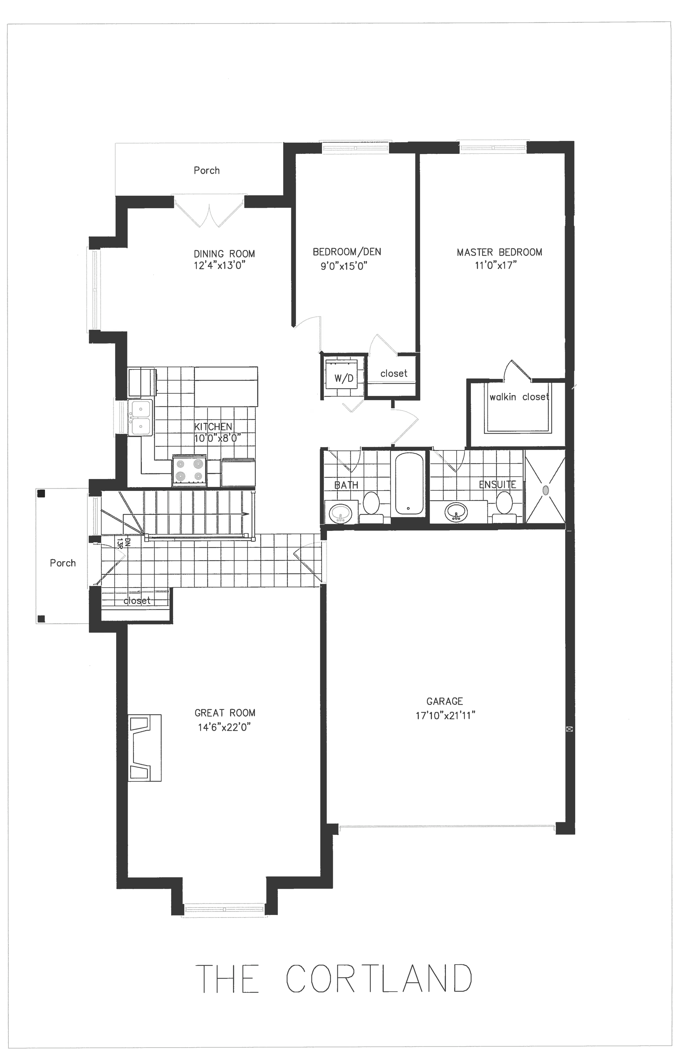 The Cortland floor plan diagram