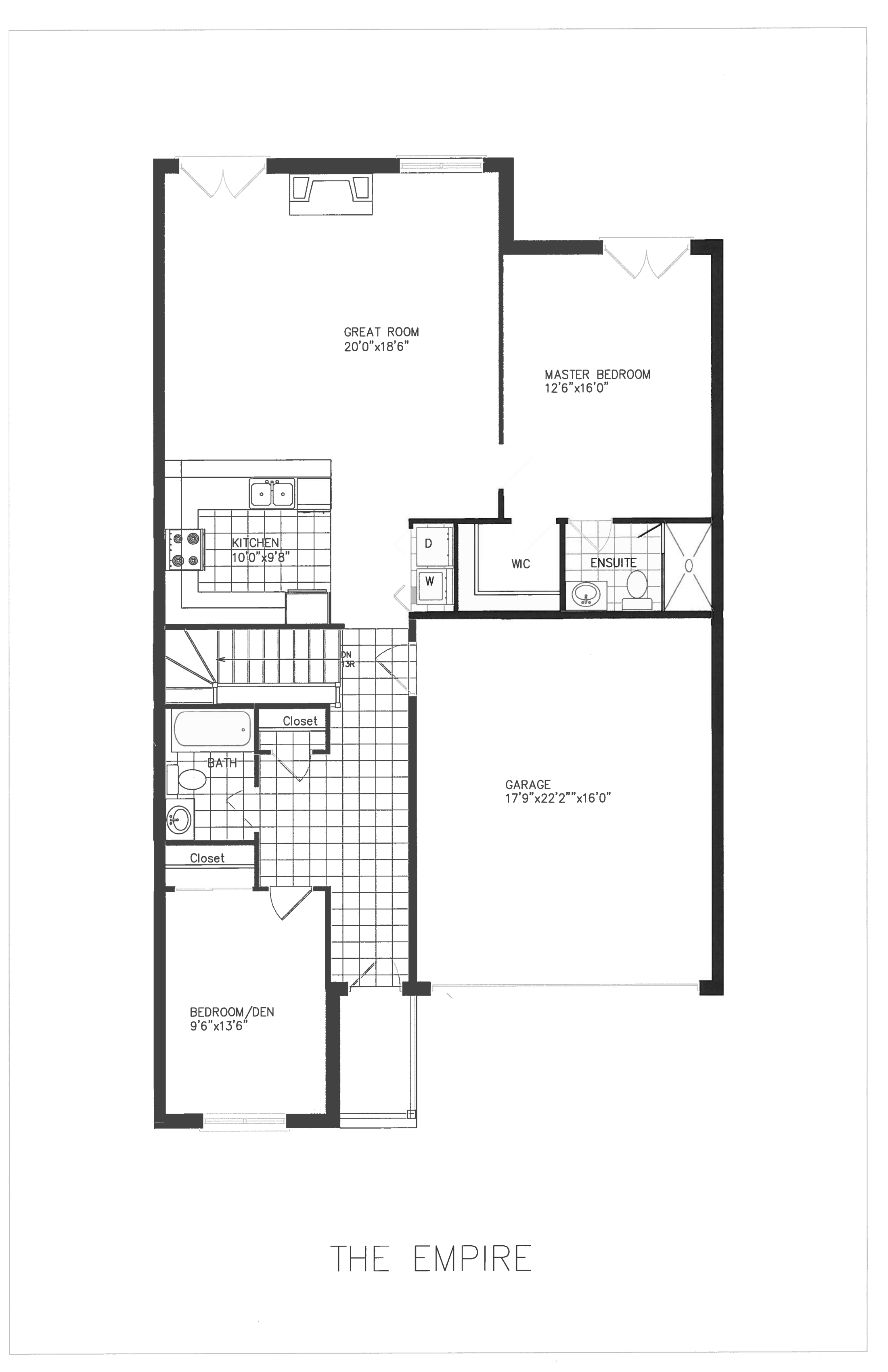 The Empire floor plan diagram