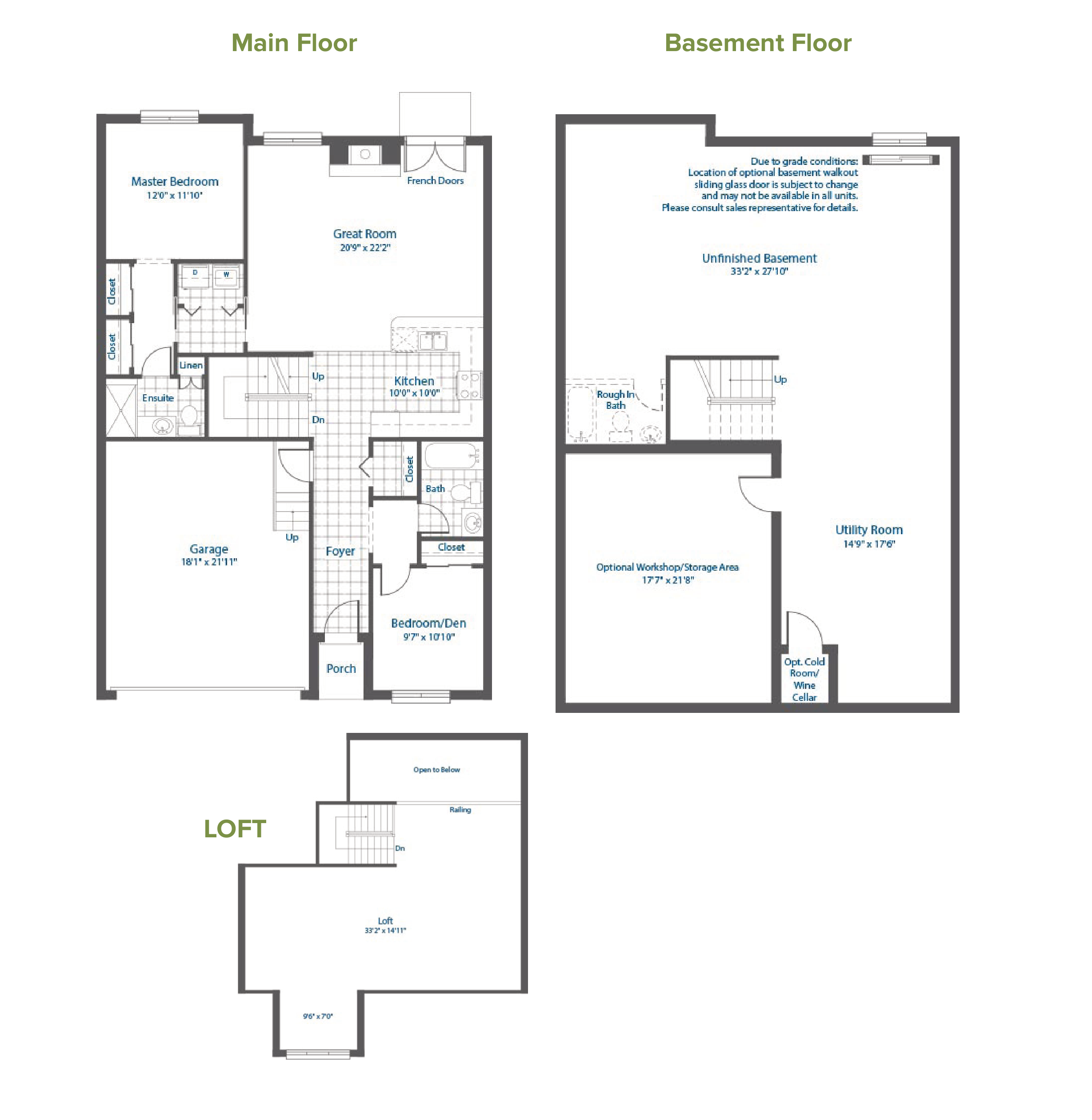 The Russet floor plan diagram