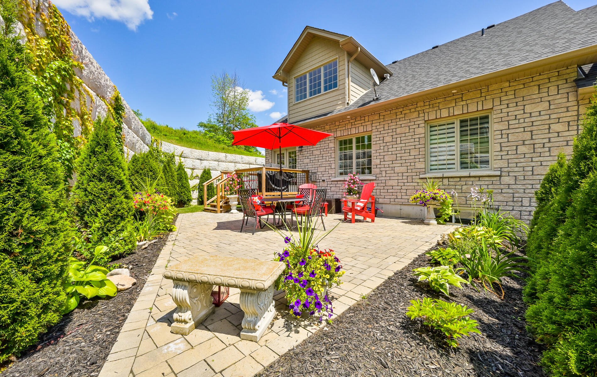 Orchard Hill Country Townhomes — Model Home Backyard